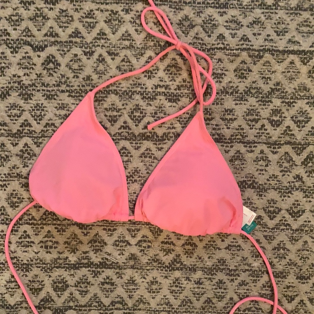 Neon pink bikini top